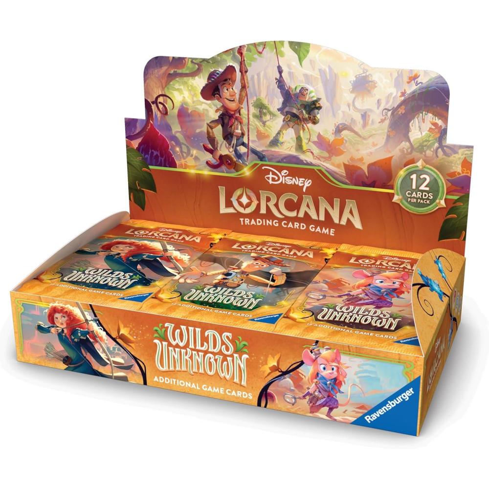 image:imageRavensburger Disney Lorcana TCG Wilds Unknown Booster Pack Display 24 Packs with 12 Trading Cards Each Ideal for Collectors amp Disney Fans Ideal for Ages 8