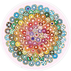Ravensburger Circle of Colors: Donuts 500 Piece Round Jigsaw Puzzle for Adults | Unique, Vibrant, and Glare-Free | Perfect Interlocking Fit | Ideal for Ages 12 and Up | Model 17346