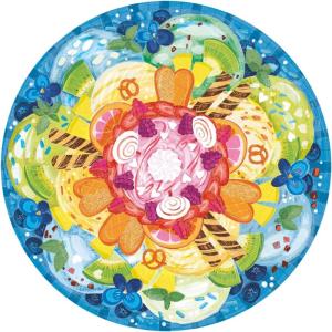 Ravensburger Circle of Colors: Ice Cream 500 Piece Round Jigsaw Puzzle for Adults – 17348 – Every Piece is Unique, Softclick Technology Means Pieces Fit Together Perfectly