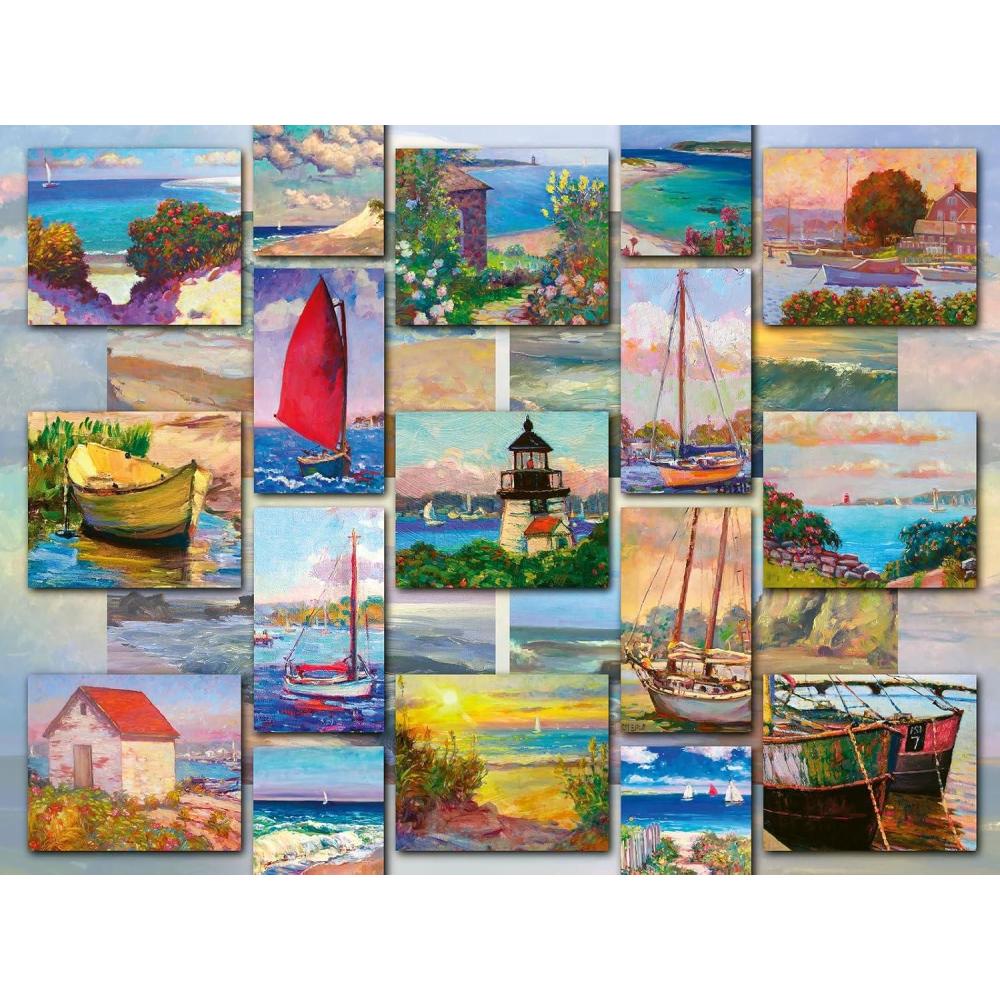 image:imageRavensburger Coastal Collage 1500 Piece Jigsaw Puzzle for Adults 16820 Every Piece is Unique Softclick Technology Means Pieces Fit Together Perfectly