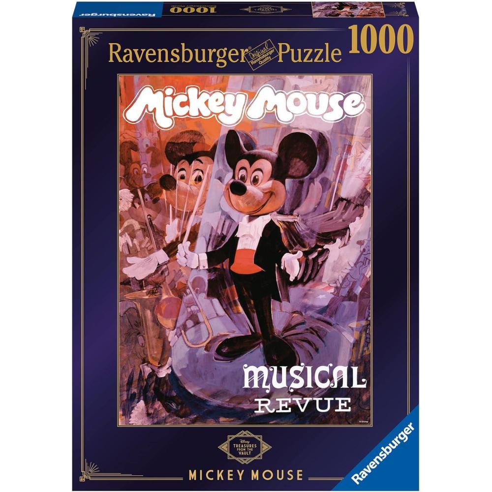 image:imageRavensburger Disney Treasures from The Vault Mickey Mouse Musical Conductor 1000 Piece Jigsaw Puzzle for Adults Every Piece is Unique Softclick Technology Means Pieces Fit Together Perfectly