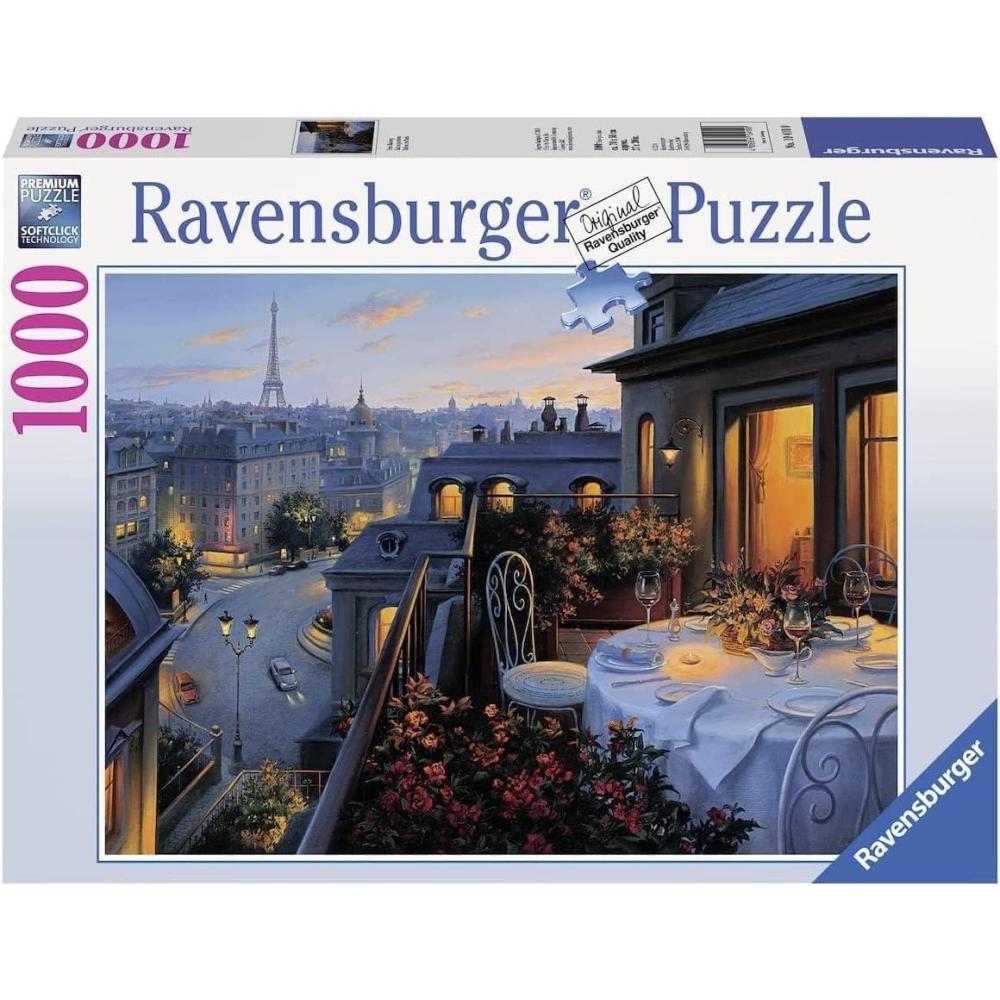 image:imageRavensburger Paris Balcony Jigsaw Puzzle 1000 Unique Pieces Premium Quality Material Softclick Technology Ideal Gift for Puzzle EnthusiastsOriginal Packaging