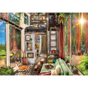 Ravensburger Redwood Forest Tiny House 1000 Piece Jigsaw Puzzle | Engaging Imagery | Perfect Interlocking Fit | Sustainable Materials | Ideal for Ages 14+(Original Packaging)