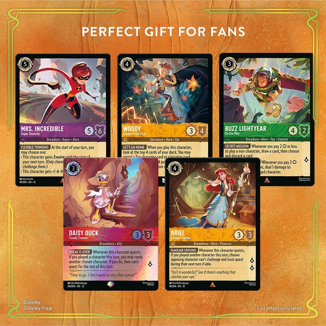 image:imageRavensburger Disney Lorcana TCG Wilds Unknown Single Booster Pack 12 Cards Packaging May Vary Ideal for Ages 8