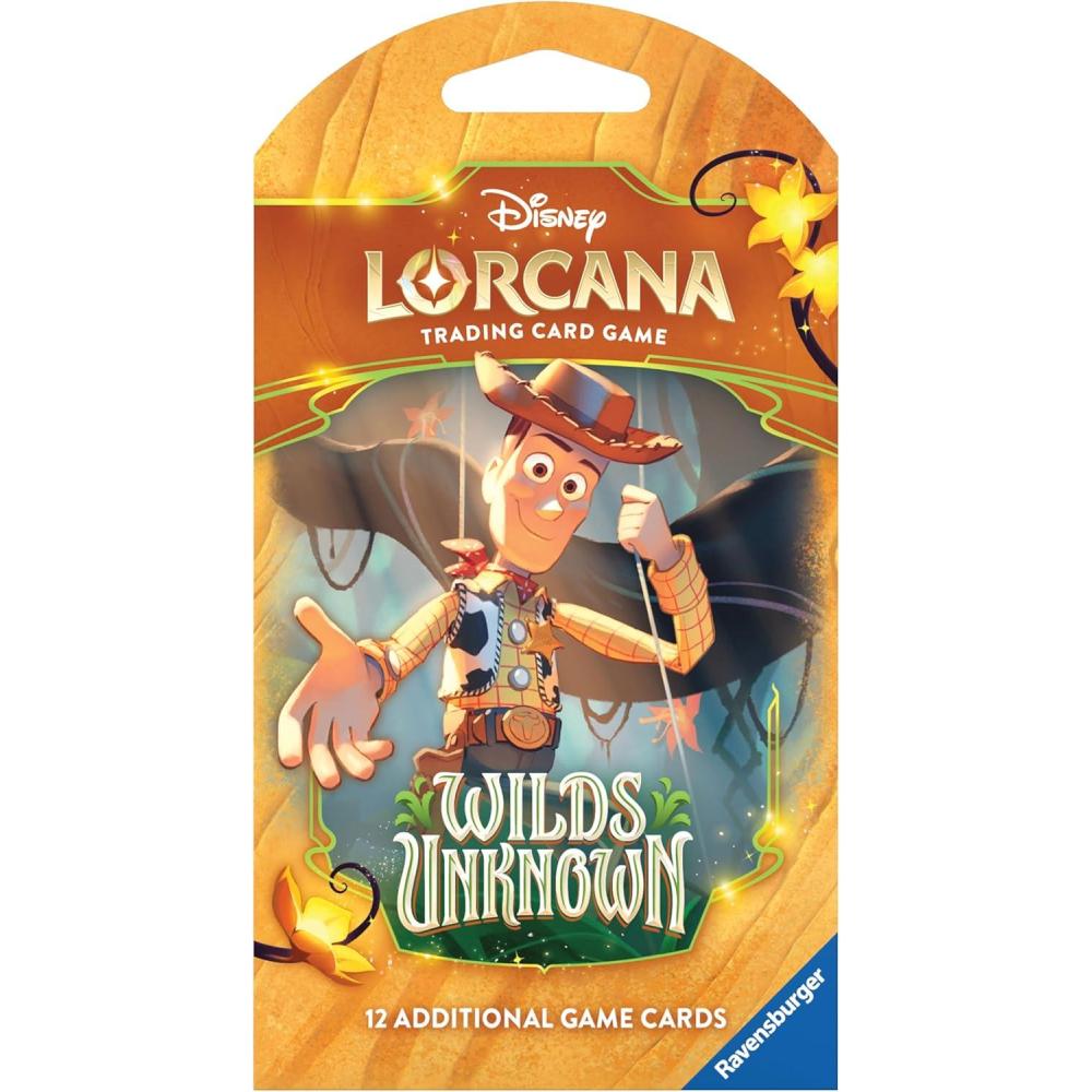 image:imageRavensburger Disney Lorcana TCG Wilds Unknown Single Booster Pack 12 Cards Packaging May Vary Ideal for Ages 8