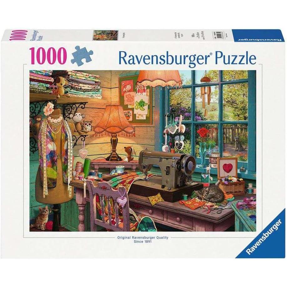 image:imageRavensburger The Sewing Shed 1000 Piece Jigsaw Puzzle for Adults 12000334 Handcrafted Tooling Made in Germany Every Piece Fits Together PerfectlyNew Packaging