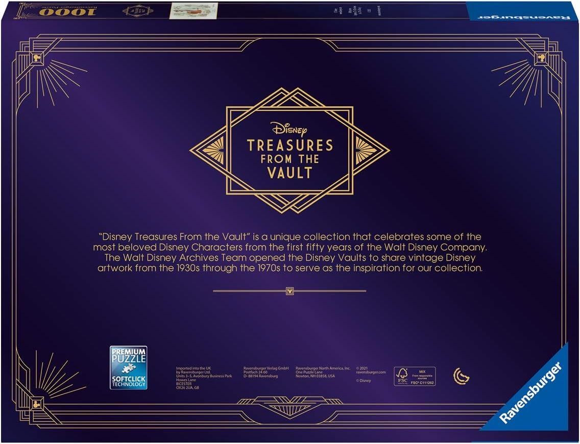 image:imageRavensburger Disney Treasures from The Vault Lady 1000 Piece Jigsaw Puzzle for Adults 16863 Every Piece is Unique Softclick Technology Means Pieces Fit Together Perfectly Amazon Exclusive